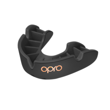 Opro Self-Fit Bronze Mouthguard, Black