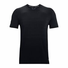 UA Seamless Lux SS Shirt, Black/Jet Grey 