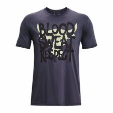 UA Project Rock Payoff SS Shirt, Tempered Steel/Green 