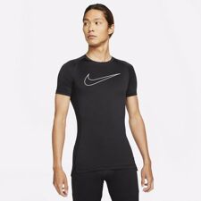 Nike Pro Dri-Fit Tight Fit SS T-Shirt, Black/White 