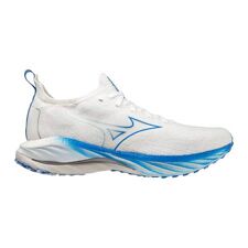 Mizuno Wave Neo Wind Running Shoes, White/Peace Blue 