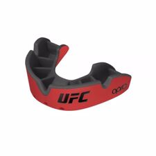 Opro Self-Fit UFC Silver Youth Mouthguard, Red/Black